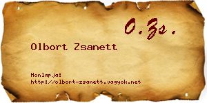 Olbort Zsanett névjegykártya